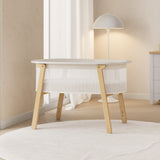 Boori Nest Easy-Store Compact Cot – White with Airflow Mattress