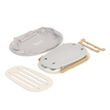 Boori Nest Easy-Store Compact Cot – White with Airflow Mattress