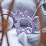 b.box Silicone Wrist Teether – Peony Purple | 3M+