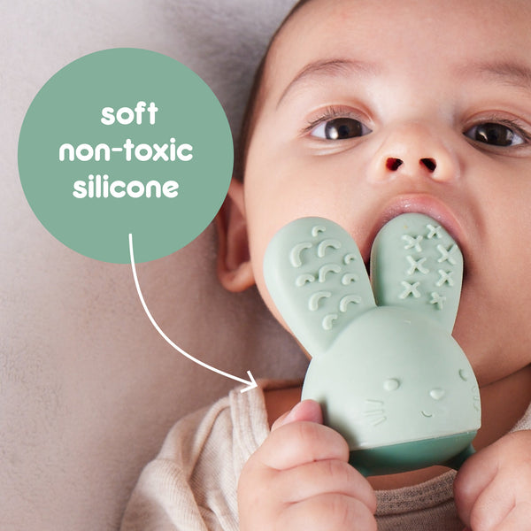 b.box Chill + Fill Cooling Teether – Sage Green | 3M+