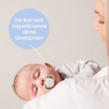b.box Glow Silicone Pacifiers Pack of 2 (6–18M) – Blush & Latte