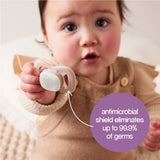 b.box Glow Silicone Pacifiers Pack of 2 – Sky & Sage | 6–18 Months