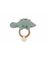 Pluchi Dino Play & Pamper Gift Bundle - (Set of 3 - Soft Toy, Cuddle Cloth & Ring Rattle)