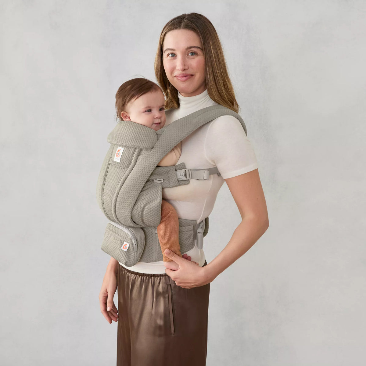 Ergobaby Omni Deluxe Baby Carrier Mesh 0-48 Months Soft Olive
