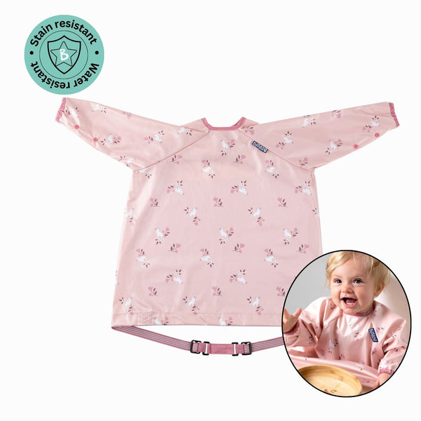 Bibado Long Sleeve Coverall Weaning Bib - Unicorn pink