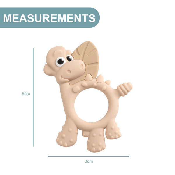 Bibado Dotty The Dinosaur Silicone Teether Fawn