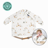 Bibado Long Sleeve Coverall Weaning Bib – Serengeti Spaghetti White | 6M–3Y