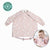Bibado Long Sleeve Coverall Weaning Bib Botanical Bunnies Pink