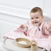 Bibado Long Sleeve Coverall Weaning Bib Botanical Bunnies Pink