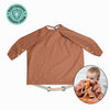 Bibado Long Sleeve Coverall Weaning Bib Chasing Rainbows Brown