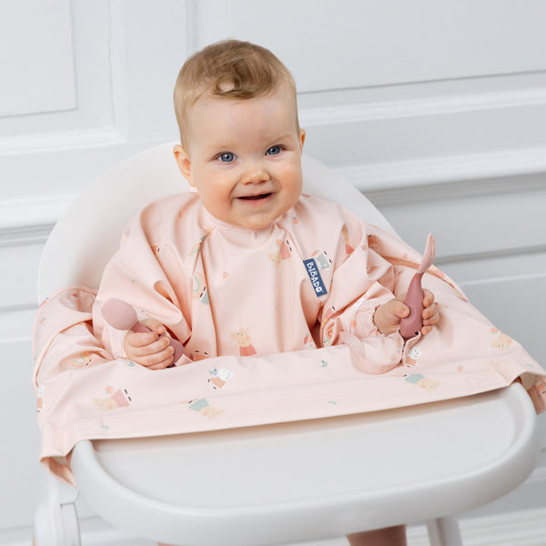 Bibado Long Sleeve Coverall Weaning Bib Peppa Pig Pink