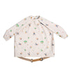 Bibado Long Sleeve Coverall Weaning Bib George Pig Beige