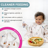 Bibado Long Sleeve Coverall Weaning Bib George Pig Beige