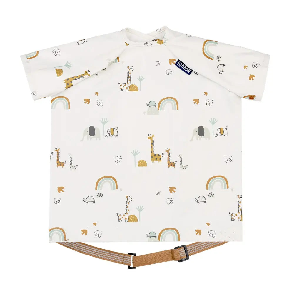 BiBaDo Short Sleeve Coverall Weaning Bib 6M-3Y Little Loader Grey