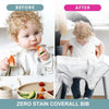 BiBaDo Short Sleeve Coverall Weaning Bib 6M-3Y Little Loader Grey