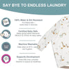 BiBaDo Short Sleeve Coverall Weaning Bib 6M-3Y Little Loader Grey