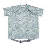 Bibado Short Sleeve Coverall Weaning Bib 6-36 Months Little Loader Grey