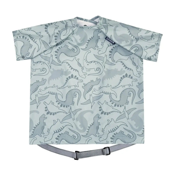 Bibado Short Sleeve Coverall Weaning Bib 6-36 Months Little Loader Grey