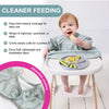 Bibado Short Sleeve Coverall Weaning Bib 6-36 Months Little Loader Grey