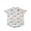 Bibado Short Sleeve Coverall Weaning Bib Little Loader 6–36 Months Grey