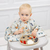 Bibado Short Sleeve Coverall Weaning Bib Little Loader 6–36 Months Grey
