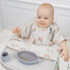 Bibado Short Sleeve Coverall Weaning Bib 6-36 Months Little Loader Grey