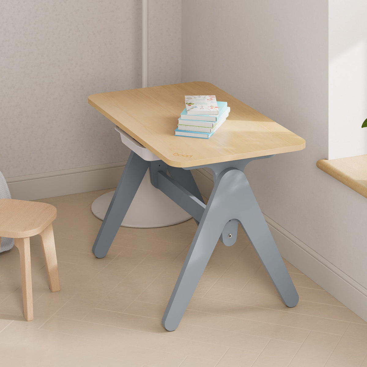 Boori Tidy Learning Table – Barley & Almond | Adjustable Kids Study Table 2–10 Years