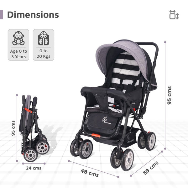 R For Rabbit Stroller Lollipop Lite Black Stripes
