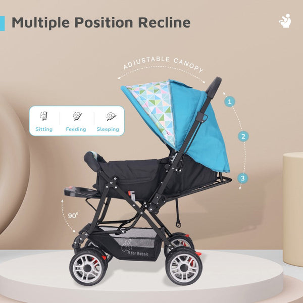 R For Rabbit Stroller Lollipop Lite Blue Abstract