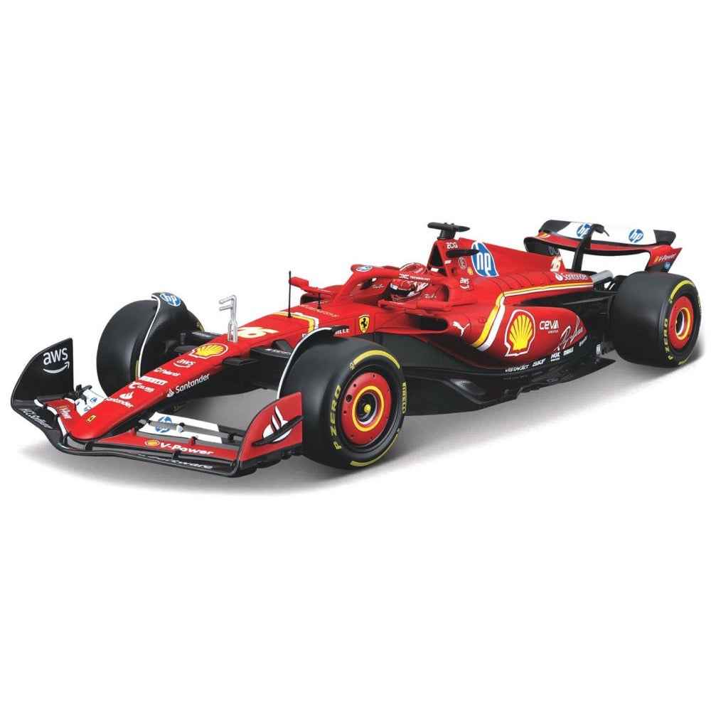 Bburago 2024 SF-24 Car With Acrylic Box #16 Charles Leclerc 1/24