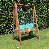 Backyard Discovery Eric Activity Wooden Easel – Dark Brown