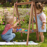 Backyard Discovery Eric Activity Wooden Easel – Dark Brown