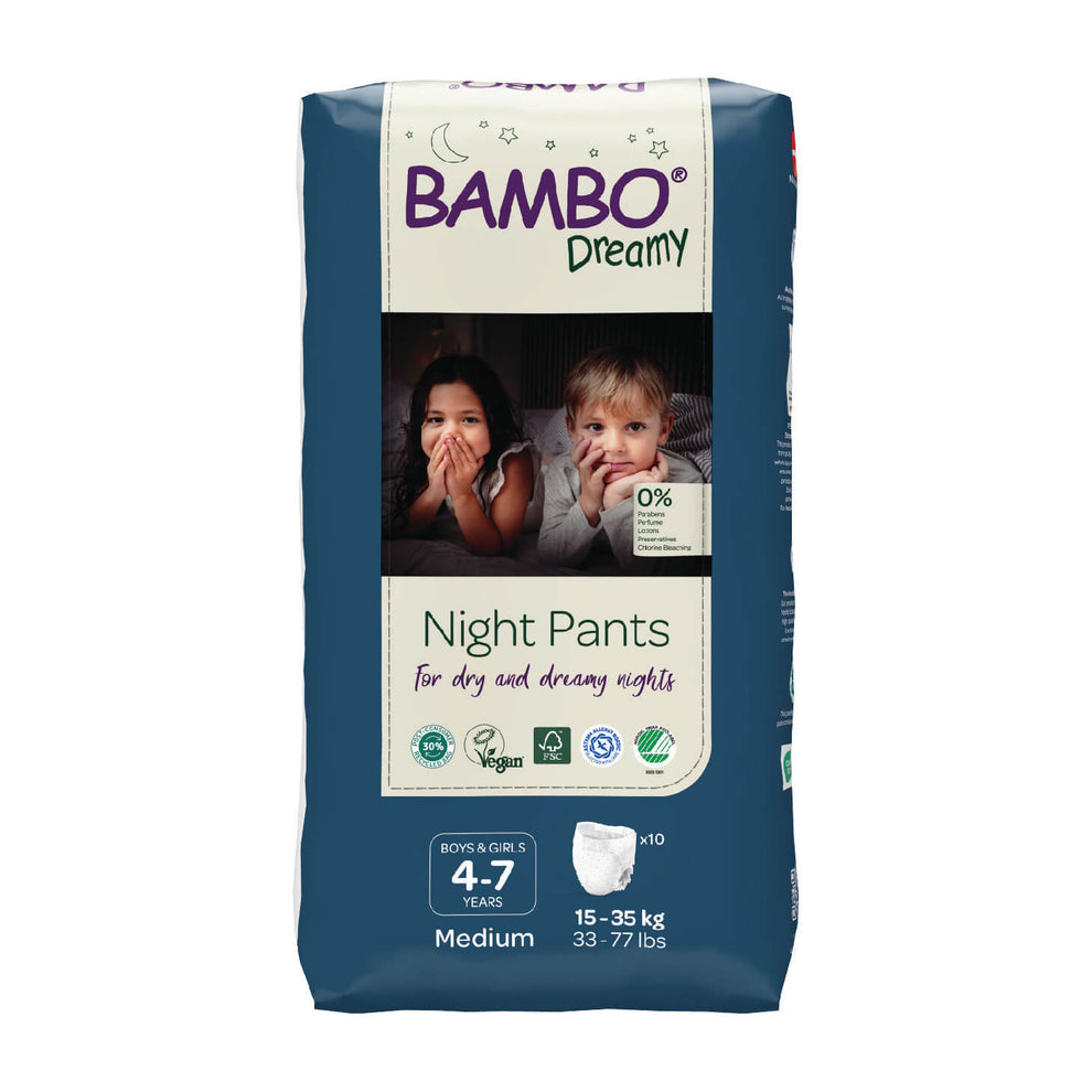 Bambo Nature Dreamy Night Pants – 4–7 Years, 15–35 kg, Pack of 10