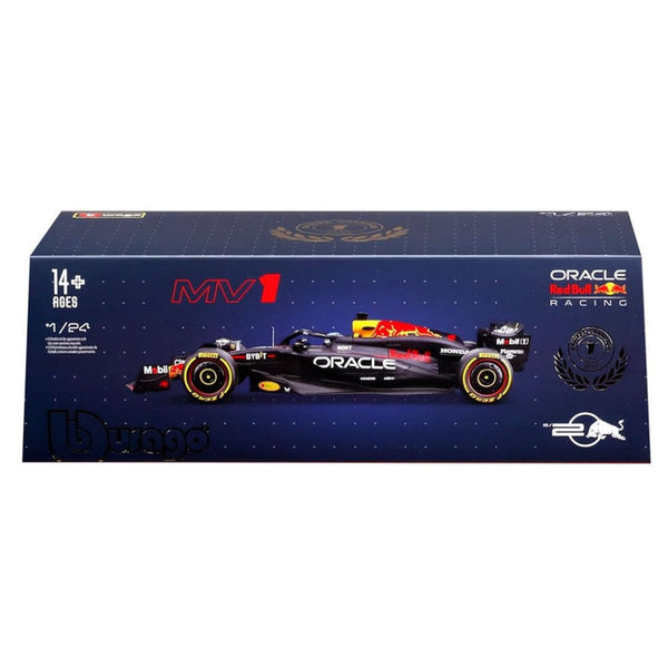 Bburago 2024 Oracle Red Bull Racing Car With Acrylic Box#1 Max Verstappen 1/24