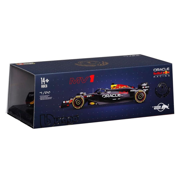 Bburago 2024 Oracle Red Bull Racing Car With Acrylic Box#1 Max Verstappen 1/24