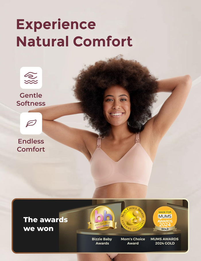 Momcozy Maternity Nursing Bra- YN21 (Beige) - XL