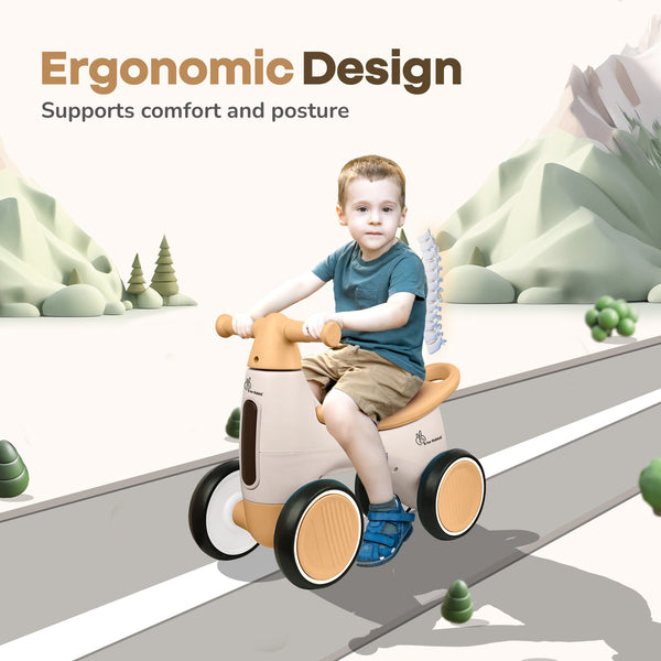 R For Rabbit Speedster Glider Baby Ride On Car - Beige