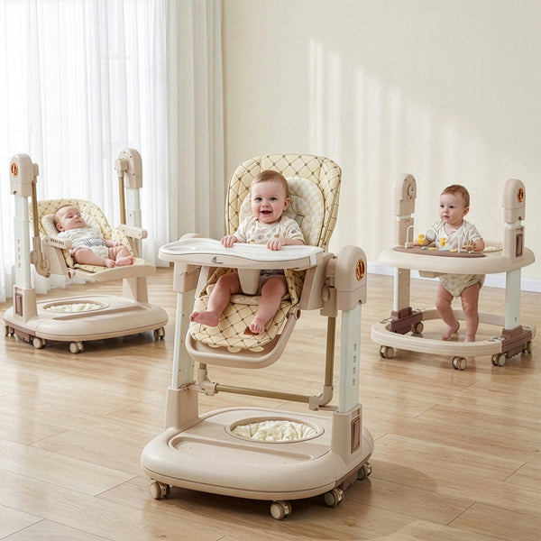 R for Rabbit High Chair Marshmallow Trio 3 in 1 6M–5Y Up to 20kg – Beige