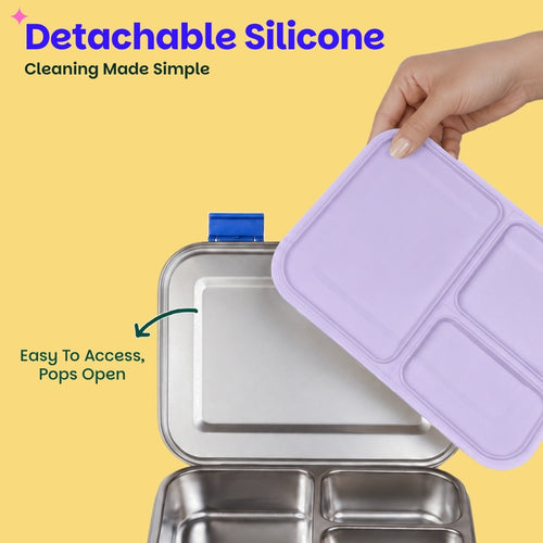 Basil Bento Neo 3-Compartment Lunchbox 1000 ml Super Swoosh