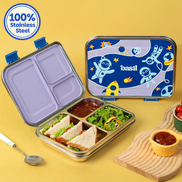 Basil Bento Neo 3-Compartment Lunchbox 1000 ml Super Swoosh