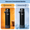 Basil HydraFizz Insulated Sipper Bottle 800ml 12Y+ – Classic Black