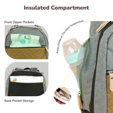 R For Rabbit Caramello Truffle Diaper Bag with Stroller Attachment - Black Mustard