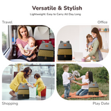 R For Rabbit Caramello Truffle Diaper Bag with Stroller Attachment - Black Mustard