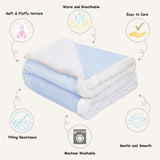 Abracadabra Chamois Baby Blanket – Blue