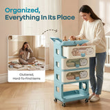 R for Rabbit Kiddo Korner Bear Baby Storage Organizer 57 × 33 × 90 cm Blue Cream