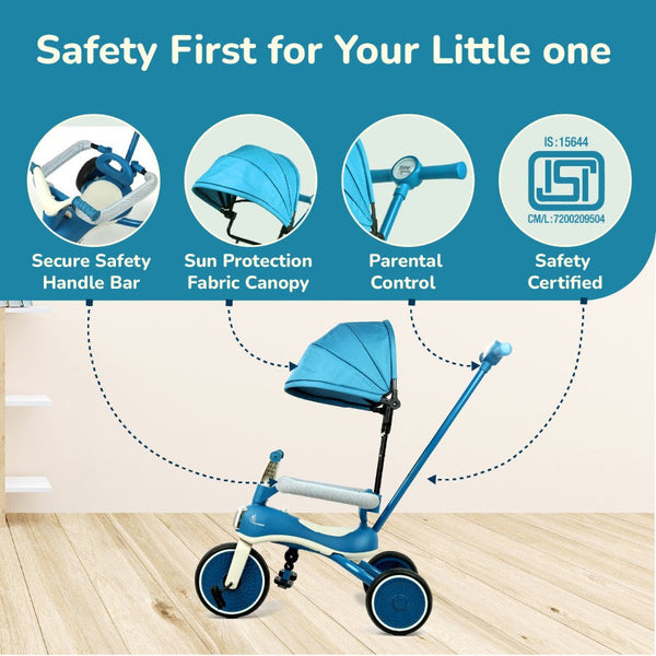 R For Rabbit 3-in-1 Tiny Toes Karizma - Blue Grey