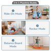 R For Rabbit Rock N Ride 3-in-1 Balance Board, Ride-On - Blue Orange