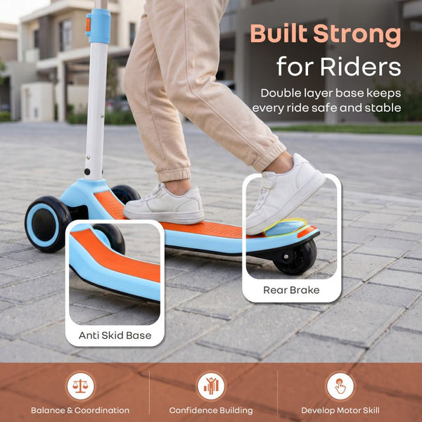 R for Rabbit Road Runner Stellar Duo 2-in-1 Kick Scooter One Size Blue Orange