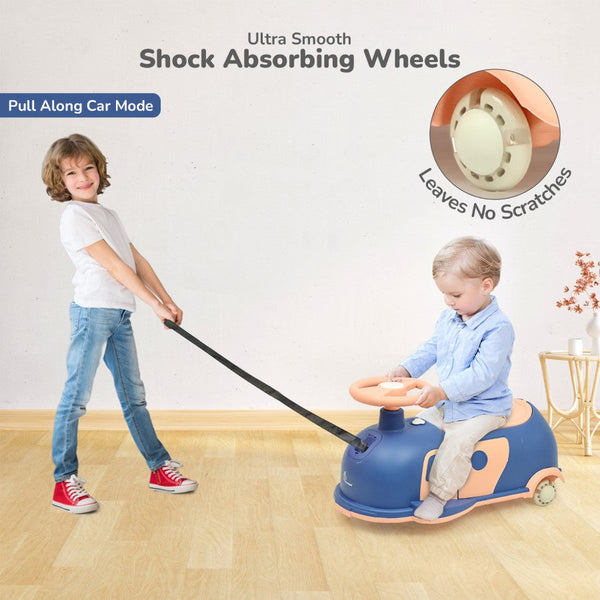 R For Rbbit Iya Iya Caravan Swing car - Blue Peach