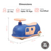 R For Rbbit Iya Iya Caravan Swing car - Blue Peach